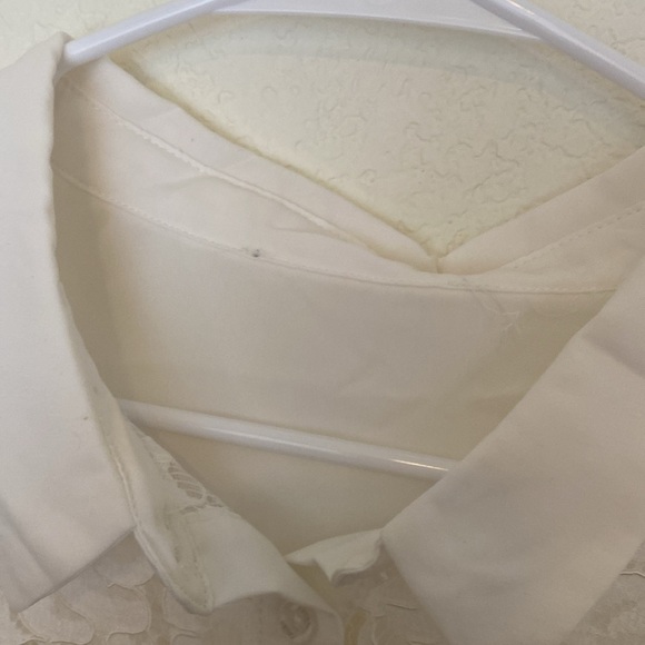 Ellen Tracy White Lace Blouse - Picture 5 of 6